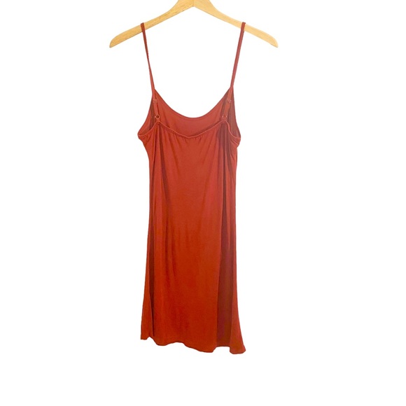Mariarello Rust Red Adjustable Dress Sleep Dress Coverup or Dress Liner, Size S - Picture 2 of 9